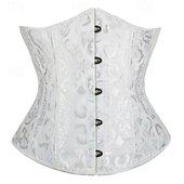 cheap Corsets-Women&#039;s Corset Shapewear Waist Cincher Shapewear Sexy Corset Sexy Sweet Pure Color Backless Vacation Street Date Sleeveless Corset Black White Spring Fall Tailored Fit