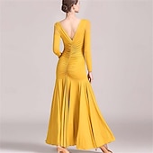 cheap Standard  Ballroom-Women's Long Sleeve Modern Dance Dress Practice Dress Ballroom Dance Costume
