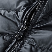 cheap Men's Downs &amp; Parkas-Men's Winter Coat Puffer Jacket Padded Jacket Pocket Polyster Vacation Daily Wear Date Regular Fashion Casual Comfortable Thermal Warm Fall Winter Solid / Plain Color Wine Black Royal Blue Dark Blue