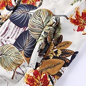 preiswerte Fleece-Futterjacken-Damen Wintermantel Mantel Kapuzenjacke Warm Bequem Tasche Knöpfe Lässig Blumen Urlaub Ausgehen Wochenende Regulär Kapuzenpullover Normale Passform Langarm Oberbekleidung Weiß Gelb Rote Herbst Winter