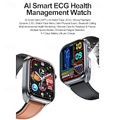 baratos Smartwatch-iMosi ET572 Relógio inteligente 2 polegada Relógio inteligente Bluetooth ECG + PPG Monitoramento de temperatura Podômetro Compatível com Android iOS Feminino Masculino Suspensão Longa Chamadas com