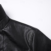 economico Trench da uomo-Per uomo Trench in finta pelle Cappotto da marinaio Trench Vacanza Quotidiano Primavera Autunno PU Antivento Capispalla Abbigliamento Moda Classico Semplice Tasca Bavero Monopetto