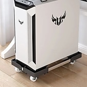 preiswerte Haushaltswaren-verstellbarer Computerwagen aus Metall mit Universalrädern und belüfteter Kühlbasis – Desktop-Computerständer zur Aufbewahrung im Büro