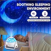 economico Lampada proiettore e proiettore laser-proiettore di galassie, proiettore di stelle per camera da letto - luce notturna a forma di stella per bambini - proiettore spaziale da soffitto con rotazione automatica a 360 gradi - proiettore del