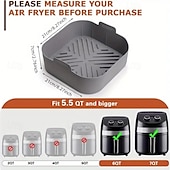 economico Utensili e gadget da cucina-Confezione da 2 tappetini in silicone per friggitrice ad aria: 8,27 pollici resistenti al calore, riutilizzabili, antiaderenti, lavabili in lavastoviglie, adatti a friggitrici ad aria da 5,5–7 qt,