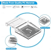 ieftine Accesorii LED-10 buc 20 buc cleme transparente pentru benzi luminoase autoadezive cu șuruburi, suport de montare, cleme de fixare puternice cu LED-uri și șuruburi pentru benzi luminoase de 0,39 in/10 mm lățime,