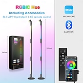 cheap Smart Home Lights-Corner Floor Lamp RGB, LED Floor Lamp with Music Sync and 16 Million DIY Colors, App &amp; Remote Control, Color Changing Modern Smart Corner Lamp for Bedroom Living Room