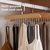 olcso Kampók és szerelvények-2 db-os csúszásgátló, többfunkciós fa kabátakasztó – falra szerelhető fogas kabátokhoz, sapkákhoz, táskákhoz, sálakhoz és övekhez, hálószobába &amp;otthoni szervező