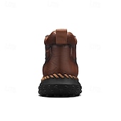 economico Scarponi da trekking-scarpe da trekking casual da uomo marroni, comode scarpe da ginnastica da passeggio con lacci e suola in gomma antiscivolo per viaggi, lavoro e uso quotidiano