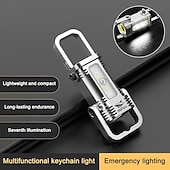 olcso Elemlámpák-USB-C újratölthető kulcstartós zseblámpák, távolsági tompított fényszórós mini zseblámpák, cob kulcstartós munkalámpa 6 világítási móddal, könnyű, fényes mini kulcstartó lámpa sétáláshoz, kereséshez