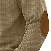 baratos Suéteres básicos-Homens Moletom Moletom Waffle Moletom com capuz Estacionar Preto Branco Verde Tropa Cáqui Cinzento Colarinho Clerical Tecido Patchwork Textura Desportos e Ar livre Casual Diário Roupa de rua Legal