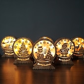 billiga inomhus julbelysning-Julpwooden LED dekorativa lampor skrivbordspynt julprydnader inomhus sovrum studierum matsalar atmosfärdekorerande lampor AA batteribox