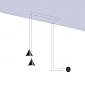 abordables Suspension-2 lumières 20 cm Conception unique Conception de l&#039;île Lampe suspendue Métal Finitions Peintes Moderne Style nordique 85-265V