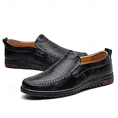 preiswerte Slipper Schuhe-Herren-Slipper aus Kunstleder, lässig, bequem, für Autofahrer – leicht, für Geschäftsreisen und den Alltag