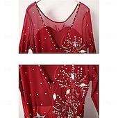 Χαμηλού Κόστους Ανταγωνιστικά Ρούχα-γυναικείο φόρεμα βαλς με μακριά μανίκια, μοντέρνο φόρεμα χορού, φορέματα διαγωνισμών, ένδυση παράστασης