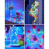 levne Řetězová světla baterie-2M 100Leds měděné drátěné řetězové světla ohňostroj víl garland světlo pro okenní svatební párty teplé bílé dekorace AA napájené baterií (přichází bez baterie)