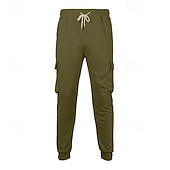 economico Carico-Per uomo Pantaloni da Tuta Cargo Pantaloni da tuta Joggers Pantaloni Coulisse Tasca Elastico in vita Semplice Comodità Quotidiano Sport all'Aperto Moda Casual Rosa Rosso Micro-elastico