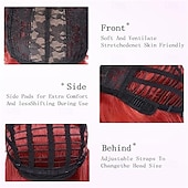 abordables Perruques de fête-Perruques bob rouges pour femmes blanches - Perruques bob courtes de 12 pouces avec frange Perruque synthétique de mode naturelle Cheveux synthétiques colorés pour cosplay quotidien Halloween