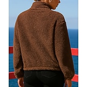 abordables Forros &amp; Chaquetas 3 en 1-Mujer Color sólido Chaqueta con cremallera Chaqueta polar Otoño invierno Manga Larga Ropa Deportiva Resistente al Viento Templado Senderismo Corriendo Viaje Vocación Yoga Negro Verde Trébol Café Ropa