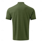 cheap Basic T shirts-Men's T Shirt Tee Top Mock Turtleneck Short Sleeve Turtleneck Summer Spring Solid Color Classic Light Brown Top Tee for Men