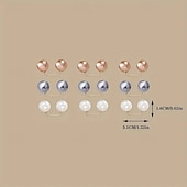 baratos Utensílios para o Lar-9 broches anti-exposição em 3 cores, prendedores de cintura, fechos para roupas, alfinetes de segurança decorativos versáteis para vestidos, blusas e acessórios de moda