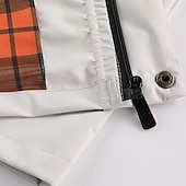 billige grafiske jakker og kåper for menn-Herre Amerikansk flagg Vindtett jakke Hettejakke Parkas Vanntett Vindtett Multi-Pocket Fritid utendørs Camping &amp; Vandring Avtakbar hette Full glidelås Stilig frakk yttertøy Høst Vinter Høy krage