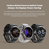 cheap Smartwatch-X28 Smart Watch 1.43 inch Smartwatch Fitness Running Watch Bluetooth Pedometer Call Reminder Activity Tracker Compatible with Android iOS Women Men GPS Long Standby Waterproof IP68 22mm Watch Case