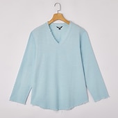 Homme T-shirt en lin manche longue Col en V Été Printemps Couleur Unie ancien Bohème Occasionnel Bord écru Vacances Rue Occasionnel Blanche Rose Bleu Ciel T-shirt haut de gamme pour homme abordables T-shirts en Coton et Lin-Homme T-shirt en lin manche longue Col en V Été Printemps Couleur Unie ancien Bohème Occasionnel Bord écru Vacances Rue Occasionnel Blanche Rose Bleu Ciel T-shirt haut de gamme pour homme