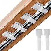 economico Contenitori per abbigliamento-50 fascette autoadesive in velcro per impieghi gravosi – nere, grigie &amp;scrivania bianca multiuso &amp;cinghie per la gestione dei cavi da ufficio, organizer in nylon