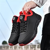 economico Sneakers Casual-scarpe da ginnastica sportive da uomo foderate in caldo pile, scarpe da corsa invernali leggere e impermeabili con suola antiscivolo per l'uso quotidiano e all'aperto