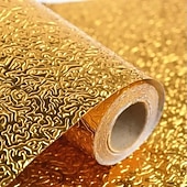 baratos Utensílios &amp; Aparelhos de Cozinha-2 rolos de adesivos para backsplash de cozinha, papel de parede autoadesivo de folha de alumínio - resistente ao calor 450 ° F, à prova de óleo, à prova d'água, fácil de cortar para armários, fogões,
