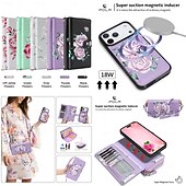 cheap iPhone Cases-Phone Case For iPhone 17 Pro Max 17 Air 16 15 14 Pro Max Plus 13 Pro Max Wallet Case Detachable Full Body Protective with Lanyard Retro Genuine Leather