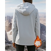 billige Fleece og 3 i 1 jakker-Dame Hettegenser Turjakke Vinterjakke Fleecejakke Vinter utendørs Hold Varm Vanntett Vindtett Fleecejakker Jakt Klatring Camping / fotturer / grotting Svart Hvit Militærgrønn Blå Lilla