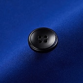 abordables Blazers Classiques pour Hommes-Homme Blazer Affaires Cocktail Fête de mariage Mode Occasionnel Printemps Automne Polyester Uni Avec Poches Boutons Confortable Double Boutonnage veste Noir Blanche Jaune Rose Claire