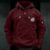 economico Felpa Tattica-Per uomo Felpa con cappuccio Felpa con cappuccio e zip corta Felpa con cappuccio tattica Nero Verde militare Borgogna Blu marino Blu Reale Con Cappuccio Semplice Cerniera Sport &amp; Outdoor Casuale