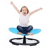 tanie Aktywność na świeżym powietrzu-zabawki sensoryczne dla autyzmu,podwójny uchwyt,krzesło obrotowe dla autyzmu,ćwiczenie koordynacji ciała,siedzenie i kręcenie,metalowa podstawa,bezpieczniejsze krzesło obrotowe dla dzieci sensoryczne