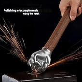 olcso bilincsek és fogók-strapabíró vasököl kalapács rozsdamentes acél fejjel &amp;tömörfa nyéllel ellátott multifunkcionális kézműves és barkácseszközök építéshez, kovácsoláshoz, műhelyhez, barkácsoláshoz - ideális igényes