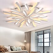 abordables Luces de techo-luz de techo led regulable diente de león moderno estilo nórdico lámpara de panel de techo de acrílico diseño minimalista en capas sala de estar luces de comedor ac220v solo regulable con control