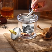 Недорогие Для мужчин-Персонализированная пепельница с крышкой или без, индивидуальный фототекст для курения, рождественский подарок для мужчины, уникальный подарок для папы, дедушки, мужа, идеально подходит на День отца,