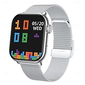 abordables Montres connectées-Montre connectée grand écran 1,85 pouces pour hommes et femmes, appels Bluetooth, 100 modes sportifs, fréquence cardiaque, sommeil, santé, musique locale, météo