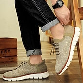 economico Sneakers Casual-scarpe da ginnastica Oxford traspiranti da uomo in maglia – scarpe casual leggere con finiture in pelle di vacchetta per camminare, indossare ogni giorno e viaggiare