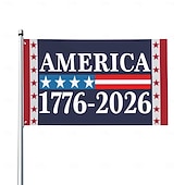 voordelige 250e Verjaardag-250e verjaardagsvlag 3x5 1776 2026 250 jaar jubileumvlagbord 4 juli banner wandtapijt voor kamer tuinborddecoratie geen vlaggenmast