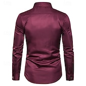 abordables camisa con botones para hombre-Hombre Camisa Camisa de verano Camisa casual Abotonar la camisa Negro Vino Verde Ejército Manga Larga Plano Diseño Vacaciones Hawaiano Botones Ropa Mezcla de Algodón Moda Casual Cómodo