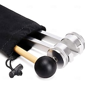 cheap Home Supplies-128 Hz The Healing Instrument, Aluminum Alloy Sensory Tuning Fork Set with Silicone Hammer, Cleaning Cloth &amp; Storage Bag, Sound Therapy Yoga and Meditation Accessories