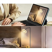 abordables Luces de Hogar Inteligente-Lámpara de pie RGB para sala de estar, lámpara de pie inteligente con control remoto de aplicación para dormitorio, oficina y lectura.