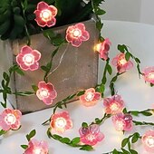 billige LED-stringlys-Sakura rotting girland eventyr snorlys 2m 20LEDs batteridrevet bryllup fest innendørs atmosfære hjem romantisk høytidsdekorasjon