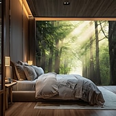 cheap Wall Tapestries-Tapestry Blanket Wall Hangings Forest Tropical 3D Bedroom Living Room Dorm Home Decor