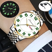 cheap Quartz Watches-The New Stainless Steel Digital Large Dial Fashionable Men'S Business Watch With Ipx7 Water Resistance Luminous Calendar Day Display Casual Quartz Watch Simple And Versatile Men'S Sports Wristwatch