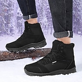 economico Stivali invernali e neve-scarponi da trekking caldi e impermeabili da uomo con fodera in pelliccia, suola antiscivolo, scarpe da trekking e da campeggio all'aperto