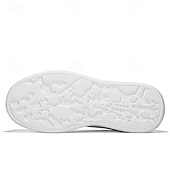 economico Sneakers Casual-scarpe da ginnastica da uomo bianche e robuste: comode scarpe sportive con lacci e suola spessa per la corsa, la palestra e lo stile casual quotidiano
